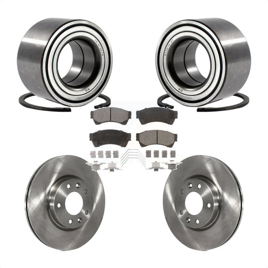 Wheel Bearing Disc Brake Rotor Pad Front Kit For Ford Fusion Mazda 6 Lincoln MKZ