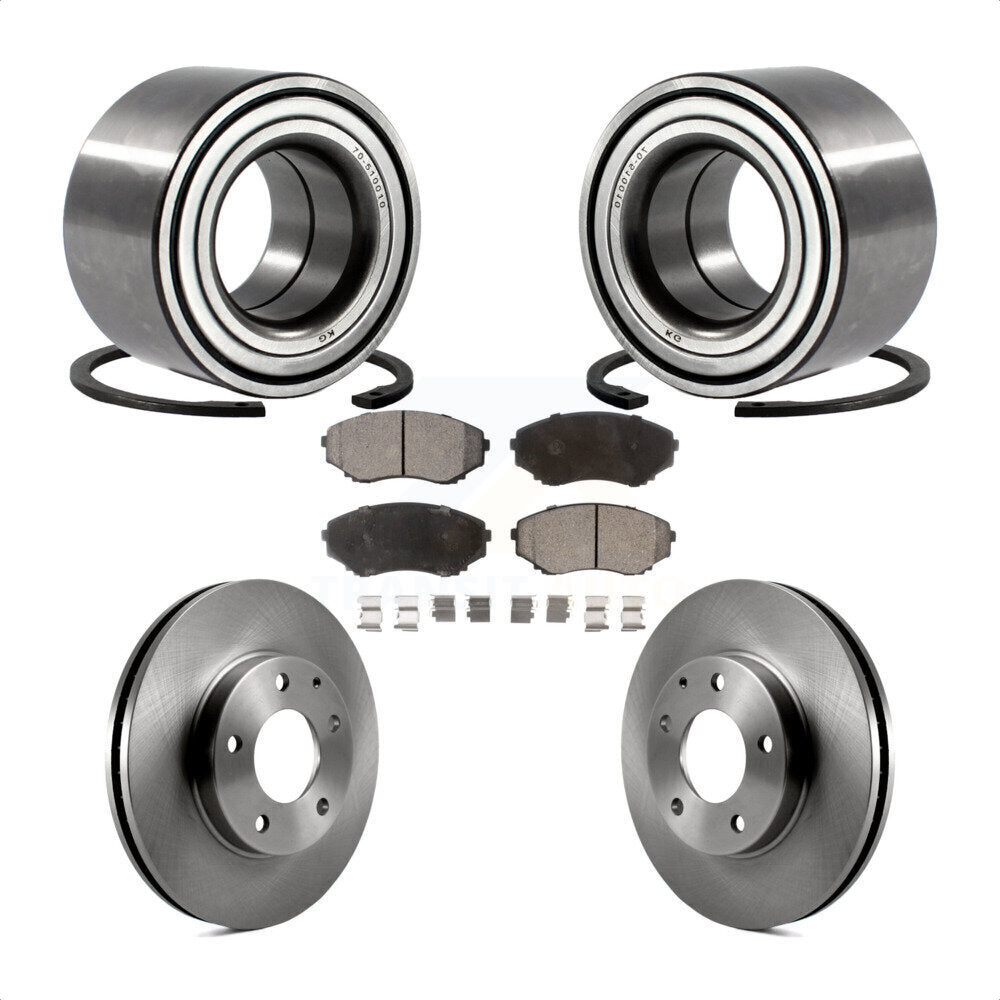 Wheel Bearing Disc Brake Rotors And Pads Front Kit For 2000-2006 Mazda MPV