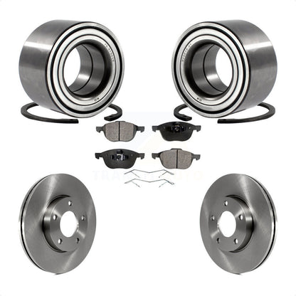 Wheel Bearing Disc Brake Rotors And Semi-Metallic Pads Front Kit For Mazda 3