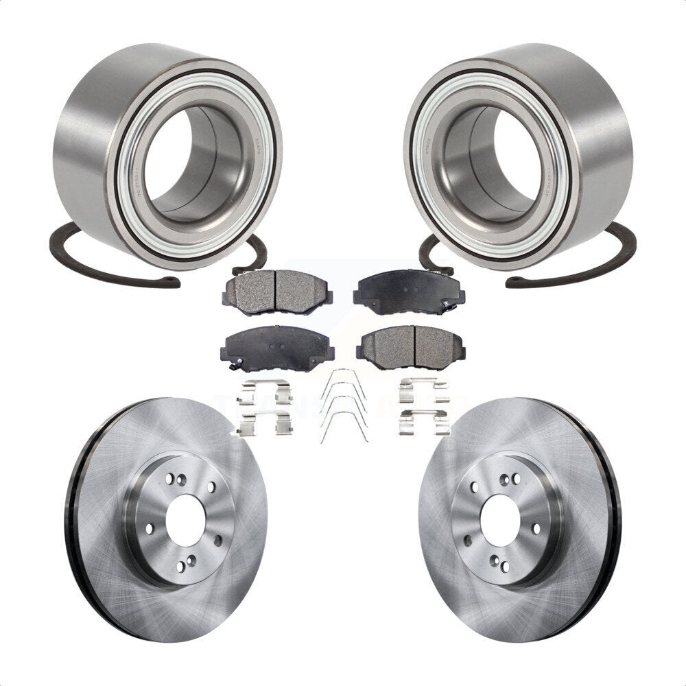 Wheel Bearing Disc Brake Rotors And Pads Front Kit For 2003-2004 Honda Pilot