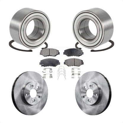 Wheel Bearing Disc Brake Rotors And Pads Front Kit For 2003-2004 Honda Pilot