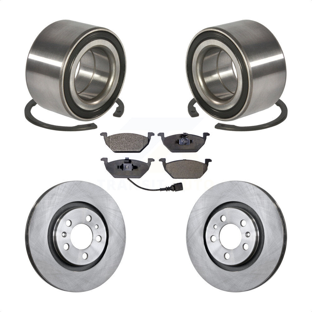 Wheel Bearing Brake Rotor & Pads Front Kit For Volkswagen Jetta Beetle Golf City