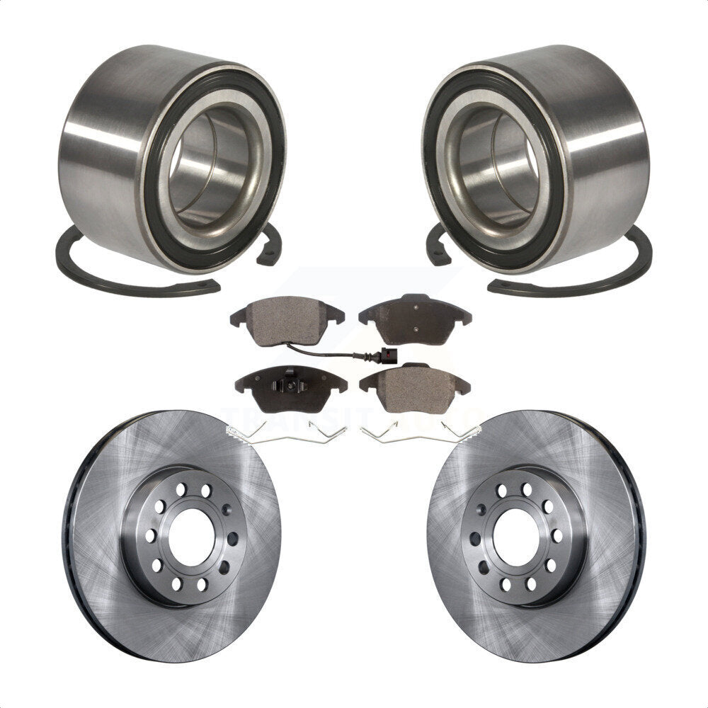 Wheel Bearing Disc Brake Rotors And Pads Front Kit For Volkswagen Jetta