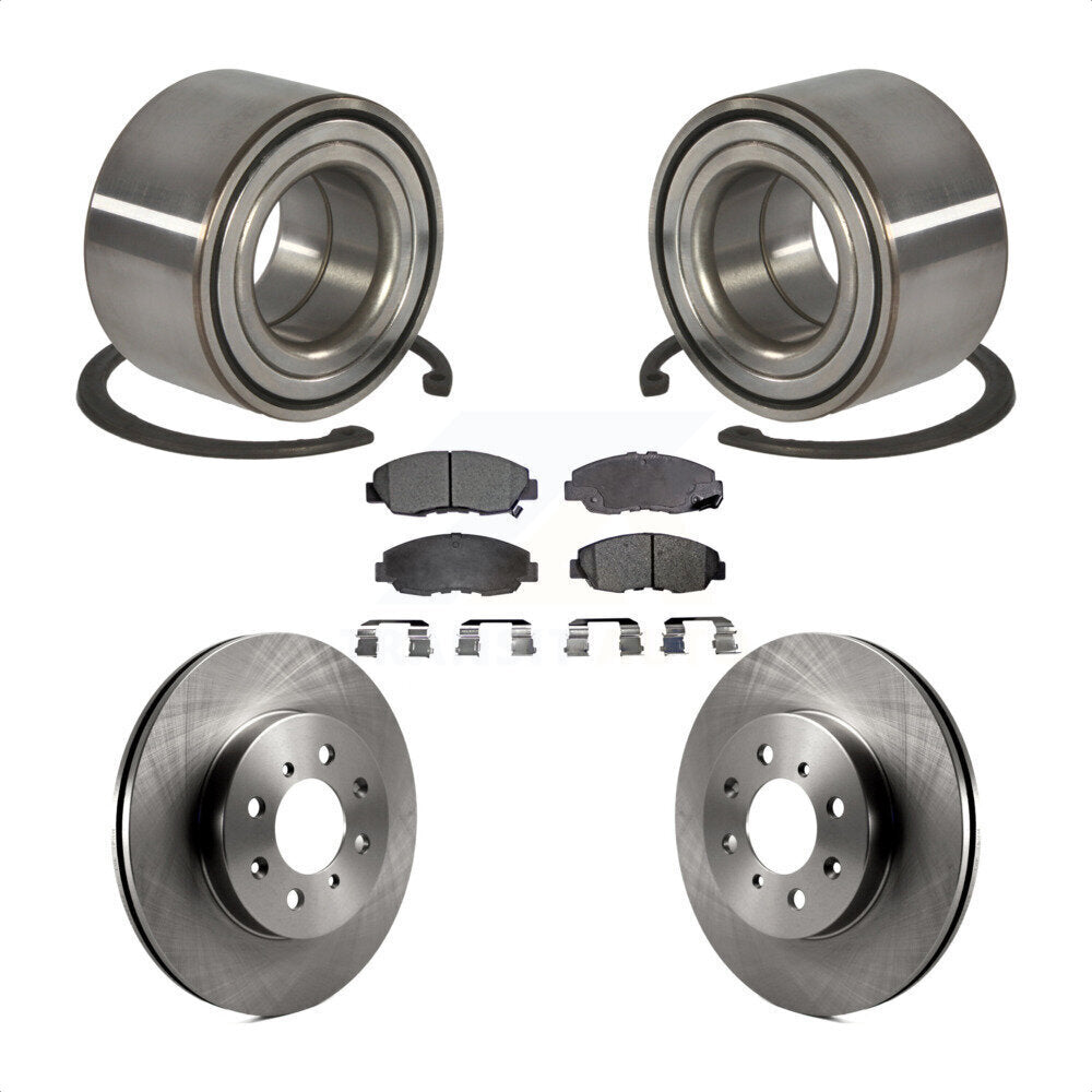 Wheel Bearing Disc Brake Rotors And Pads Front Kit For Honda Civic Acura EL