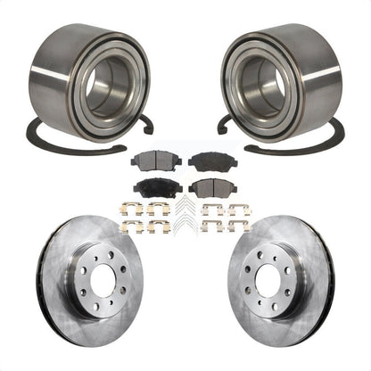 Wheel Bearing Disc Brake Rotors And Semi-Metallic Pads Front Kit For Honda Civic