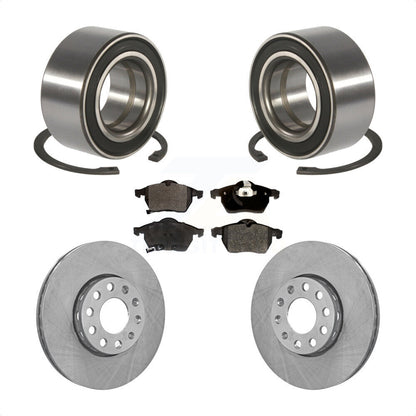 Wheel Bearing Disc Brake Rotors And Pads Front Kit For Volkswagen Passat Audi A4