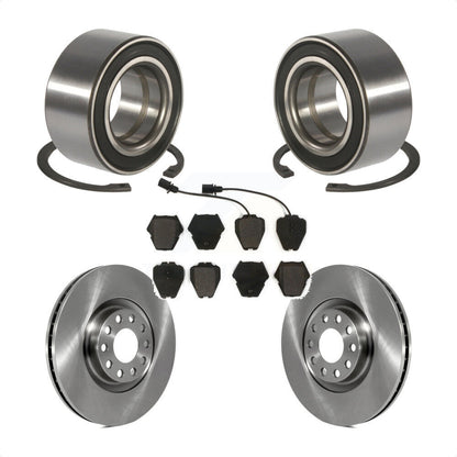 Wheel Bearing Disc Brake Rotors And Pads Front Kit For 2000-2001 Audi S4 A4