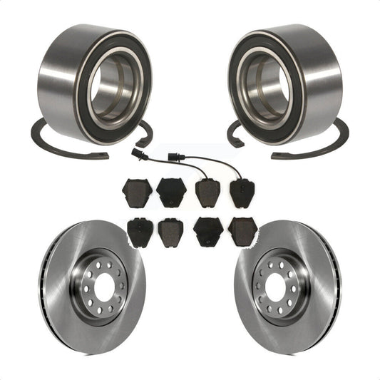 Wheel Bearing Disc Brake Rotors And Pads Front Kit For 2000-2001 Audi S4 A4