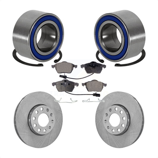 Wheel Bearing Disc Brake Rotors And Pads Front Kit For Volkswagen Passat Audi A4