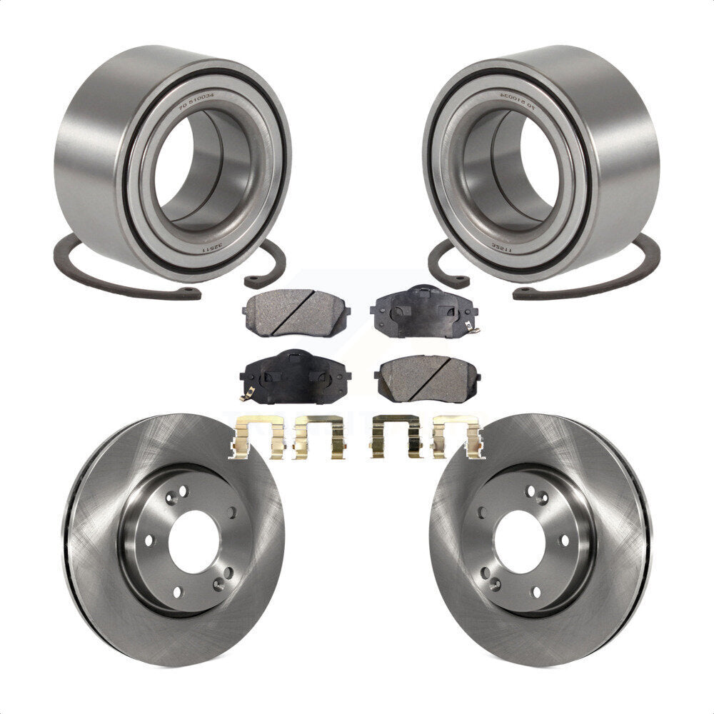 Wheel Bearing Disc Brake Rotors And Pads Front Kit For 2010-2012 Kia Rondo