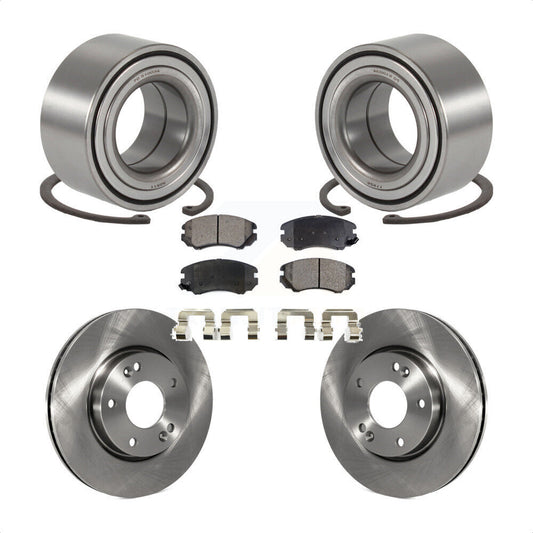 Wheel Bearing Brake Rotor & Pad Front Kit For Hyundai Sonata Tucson Kia Sportage