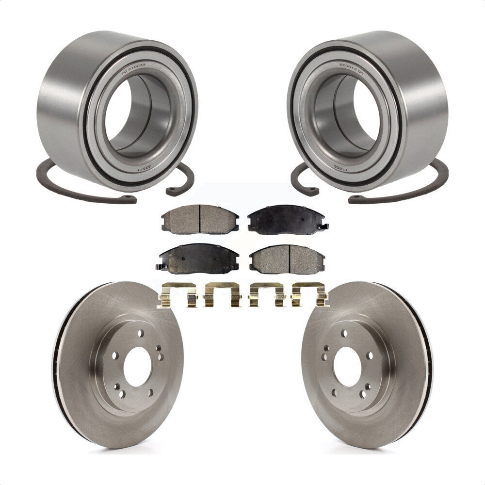 Wheel Bearing Disc Brake Rotors And Pads Front Kit For Hyundai Santa Fe