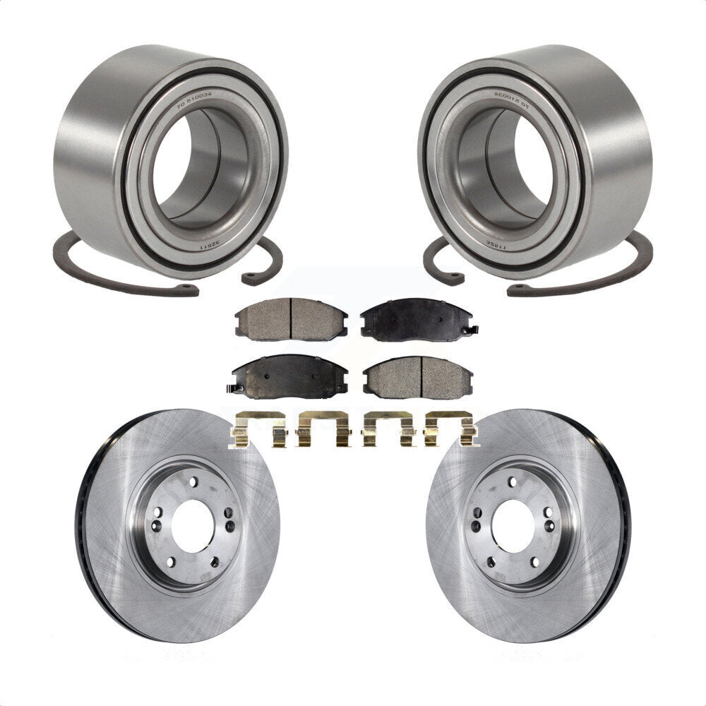 Wheel Bearing Disc Brake Rotor And Semi-Metallic Pad Front Kit For Hyundai XG350