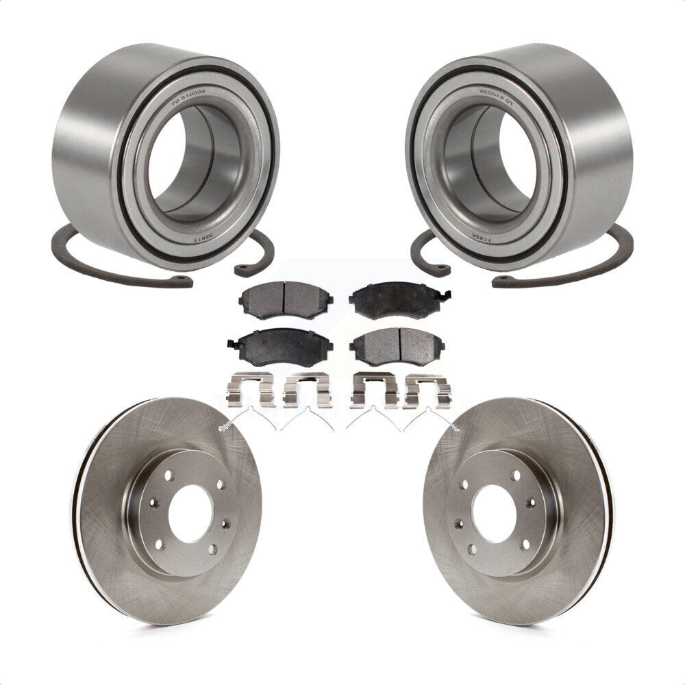 Wheel Bearing Disc Brake Rotor Pad Front Kit For 2004 Hyundai Sonata To 09 03
