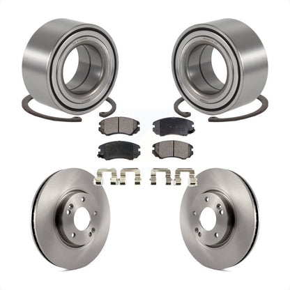 Wheel Bearing Disc Brake Rotor & Pad Front Kit For 2006-2010 Hyundai Sonata 3.3L