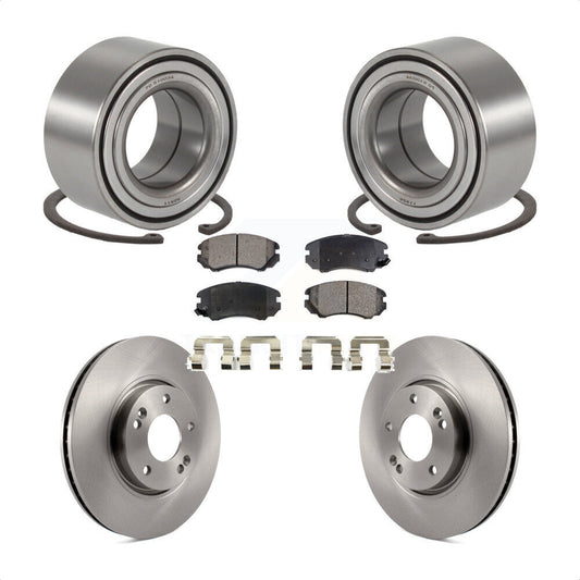 Wheel Bearing Disc Brake Rotor & Pad Front Kit For 2006-2010 Hyundai Sonata 3.3L