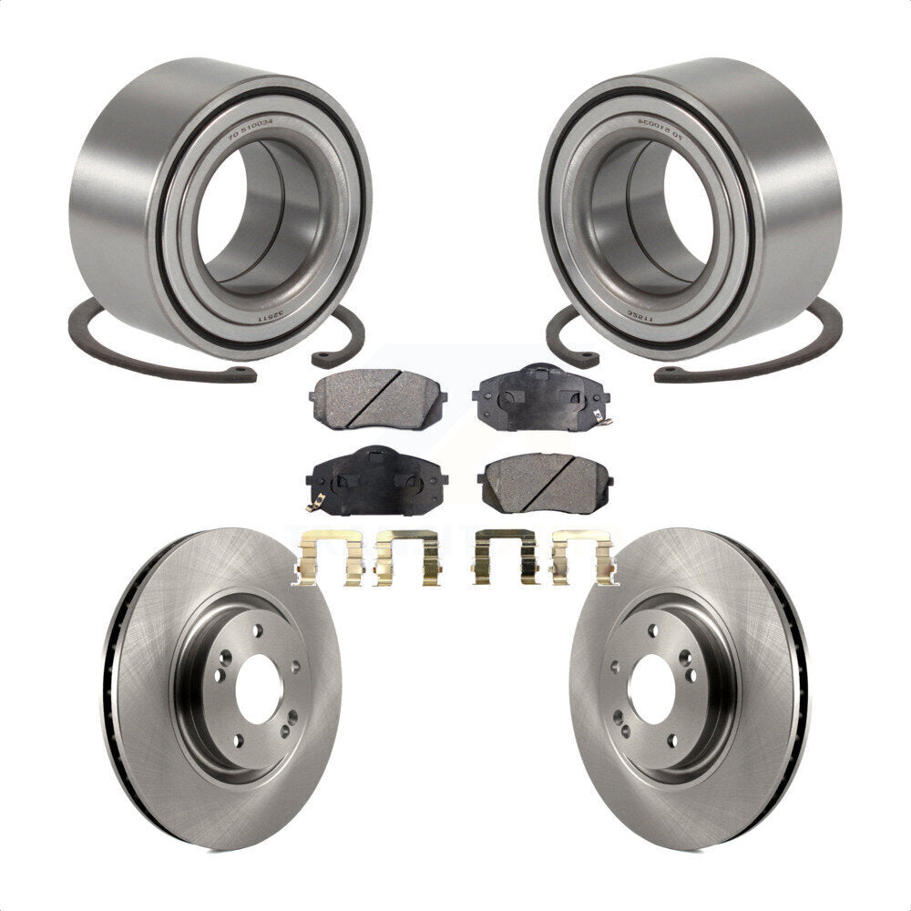 Wheel Bearing Disc Brake Rotor And Pads Front Kit For Hyundai Tucson Kia Cadenza