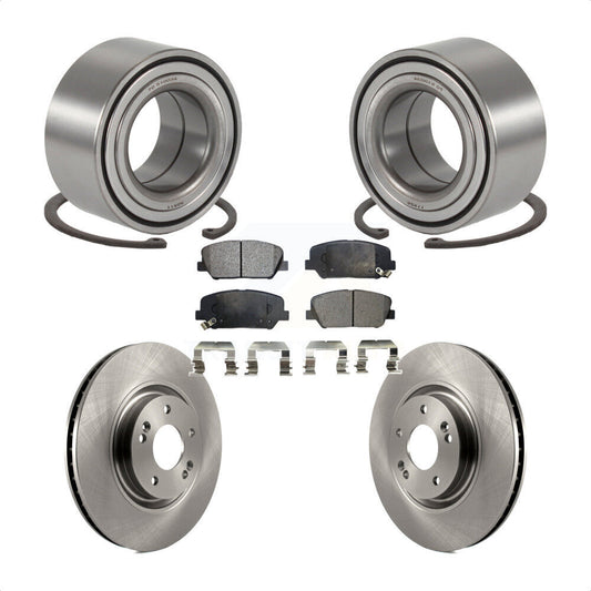 Wheel Bearing Disc Brake Rotors And Pads Front Kit For 2011-2015 Kia Optima 2.0L