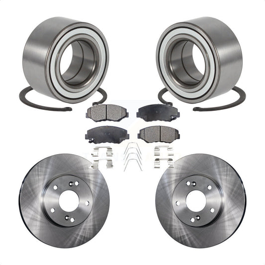 Wheel Bearing Disc Brake Rotor And Semi-Metallic Pad Front Kit For Honda Element