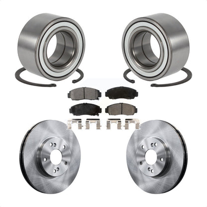 Wheel Bearing Disc Brake Rotors And Semi-Metallic Pads Front Kit For Acura TL CL