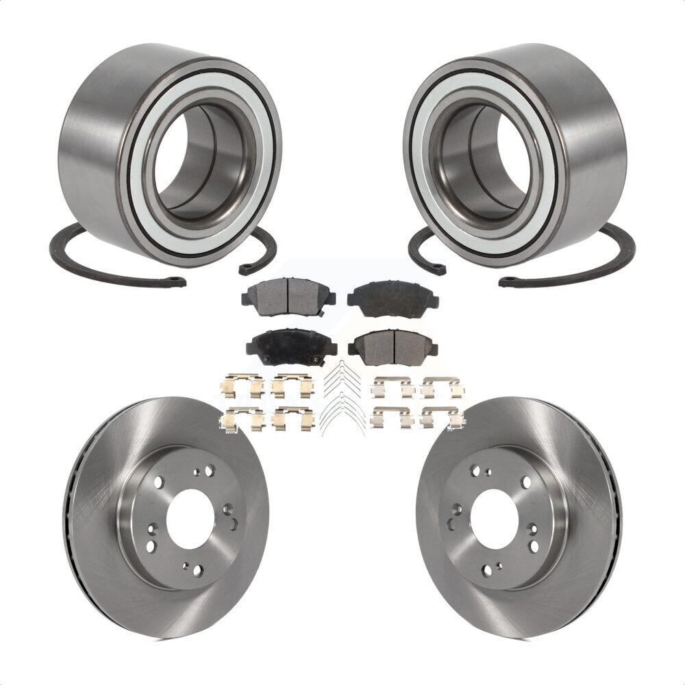 Wheel Bearing Disc Brake Rotors And Pads Front Kit For Honda Civic Acura RSX