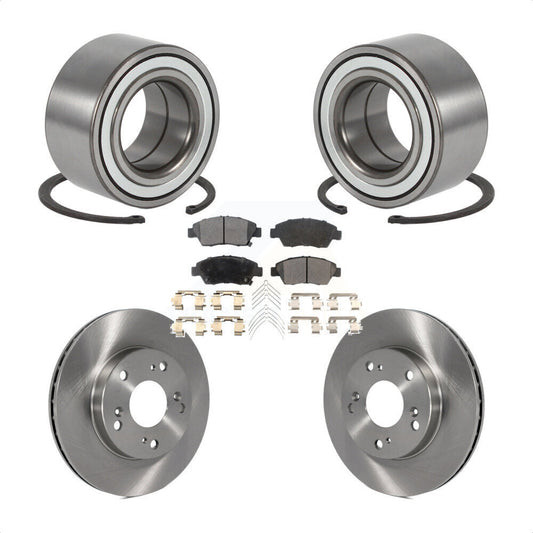 Wheel Bearing Disc Brake Rotors And Pads Front Kit For Honda Civic Acura RSX