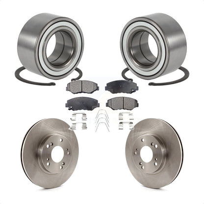 Wheel Bearing Disc Brake Rotors And Semi-Metallic Pads Front Kit For Honda CR-V