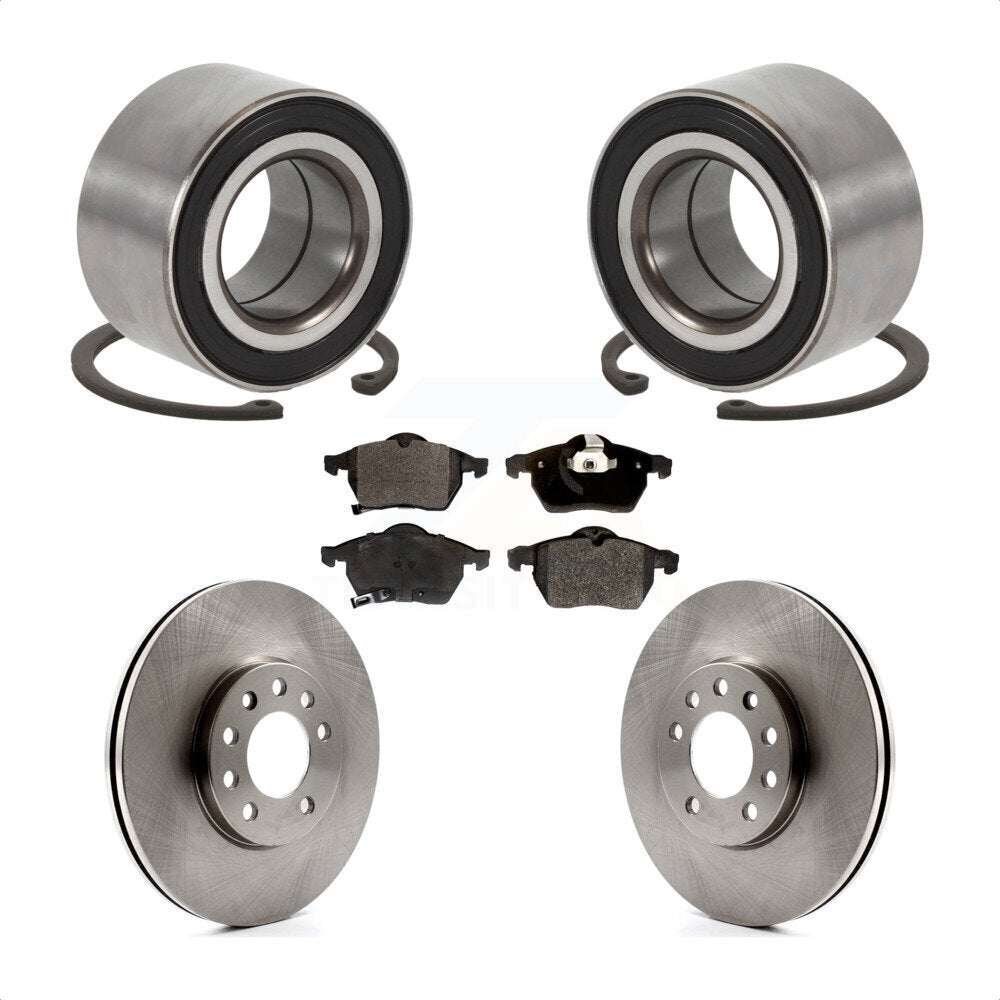 Wheel Bearing Brake Rotor & Pad Front Kit For Saab Saturn 9-3 L200 L300 9-5 L100