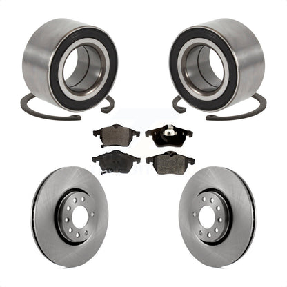 Wheel Bearing Disc Brake Rotor And Semi-Metallic Pads Front Kit For Saab 9-3 9-5