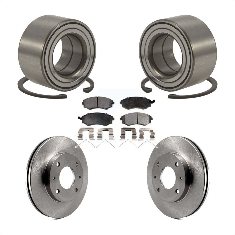 Wheel Bearing Disc Brake Rotors And Pads Front Kit For Hyundai Tiburon Elantra