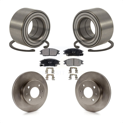 Wheel Bearing Disc Brake Rotors And Pads Front Kit For 2000-2005 Hyundai Accent