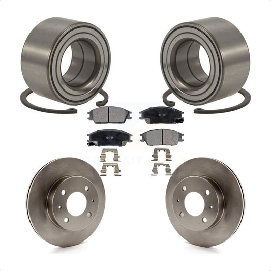 Wheel Bearing Disc Brake Rotors And Pads Front Kit For 2000-2005 Hyundai Accent