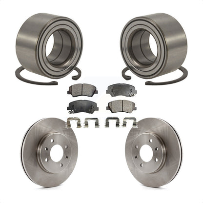 Wheel Bearing Disc Brake Rotors And Pads Front Kit For 2012-2017 Hyundai Accent