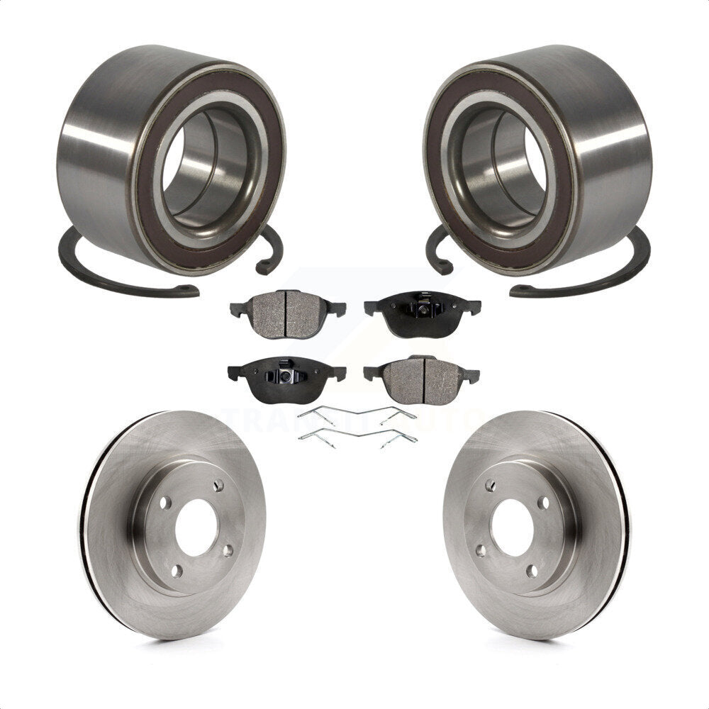 Wheel Bearing Disc Brake Rotor & Pad Front Kit For 2004 Ford Focus From 04 05