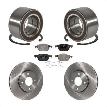 Wheel Bearing Disc Brake Rotors And Pads Front Kit For 2005-2007 Ford Focus