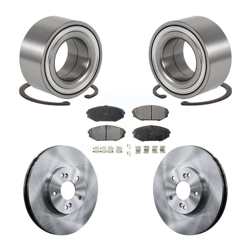 Wheel Bearing Disc Brake Rotors And Pads Front Kit For 1999-2004 Honda Odyssey