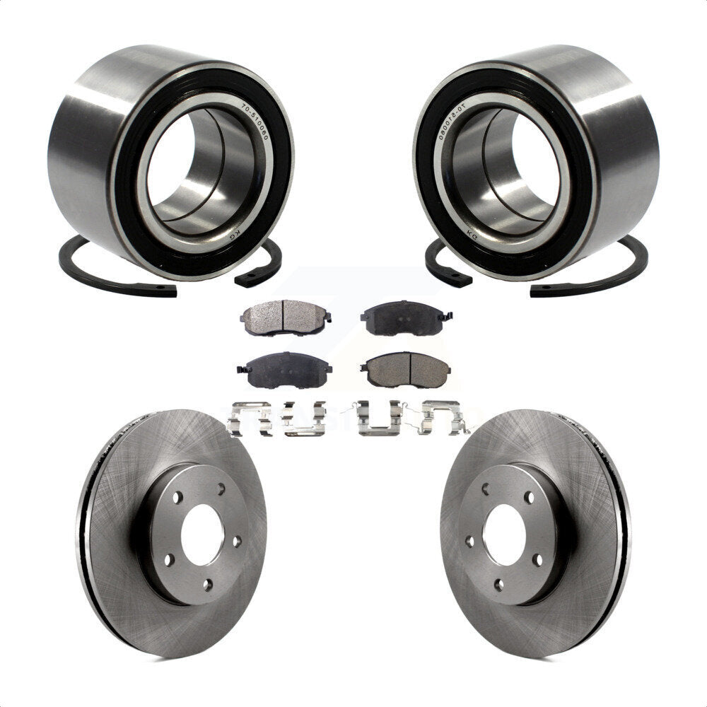 Wheel Bearing Brake Rotor Pad Front Kit For 2000-2001 Nissan Maxima INFINITI I30