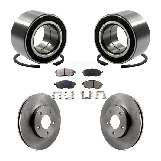 Wheel Bearing Brake Rotor Pad Front Kit For 2000-2001 Nissan Maxima INFINITI I30