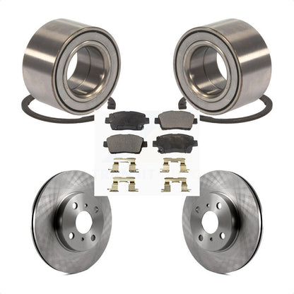 Wheel Bearing Disc Brake Rotors And Pads Front Kit For 2001-2005 Toyota Echo
