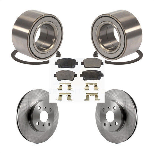Wheel Bearing Disc Brake Rotors And Pads Front Kit For 2001-2005 Toyota Echo
