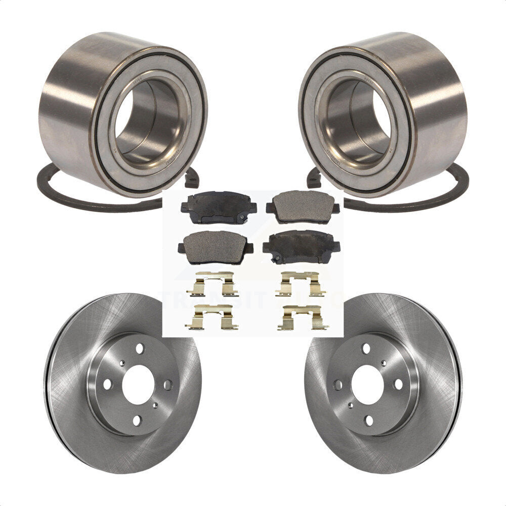 Wheel Bearing Disc Brake Rotors And Pads Front Kit For 2004-2006 Scion xB xA