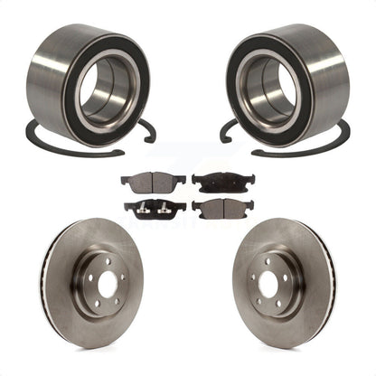 Wheel Bearing Disc Brake Rotors And Semi-Metallic Pads Front Kit For Ford Edge