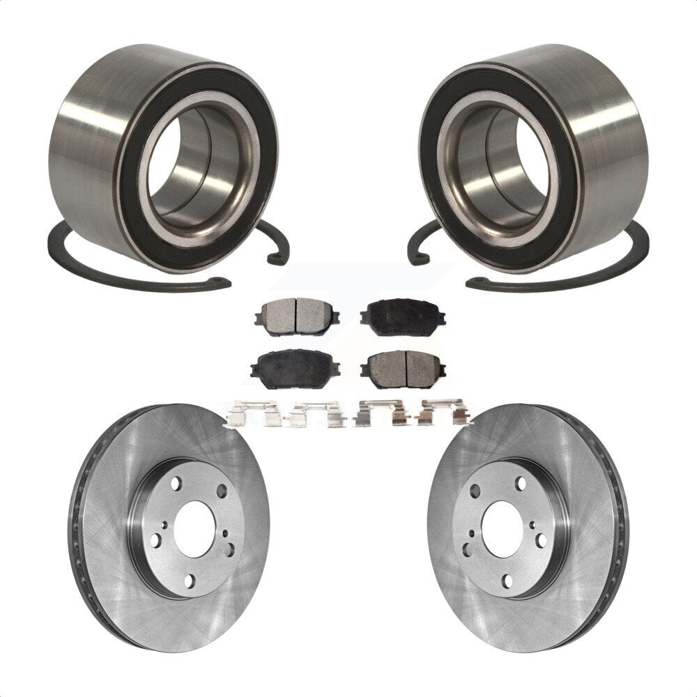 Wheel Bearing Disc Brake Rotor And Semi-Metallic Pads Front Kit For Toyota Camry