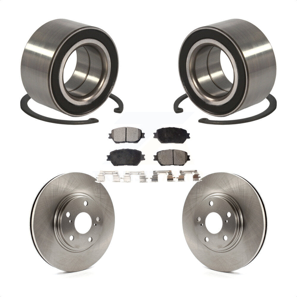 Wheel Bearing Disc Brake Rotor And Semi-Metallic Pads Front Kit For Toyota Camry
