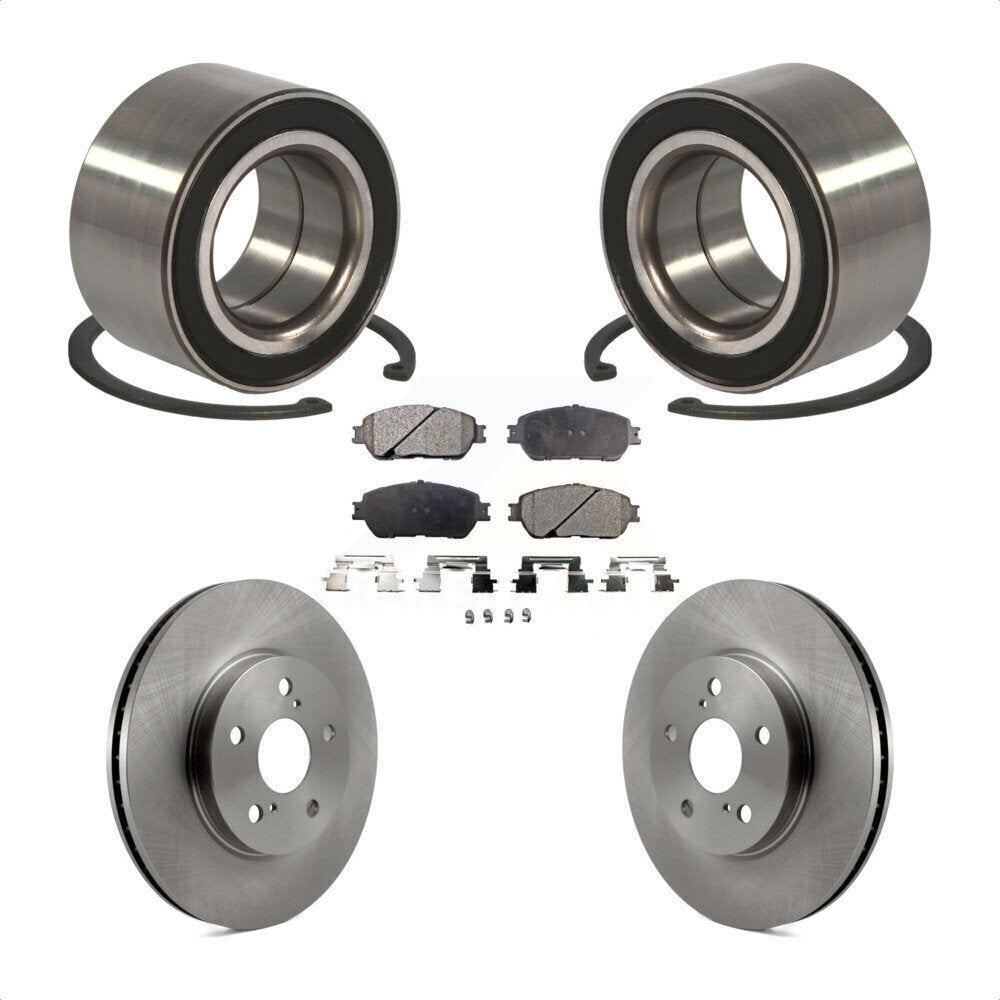 Wheel Bearing Brake Rotor & Pads Front Kit For Toyota Sienna Camry Solara Avalon