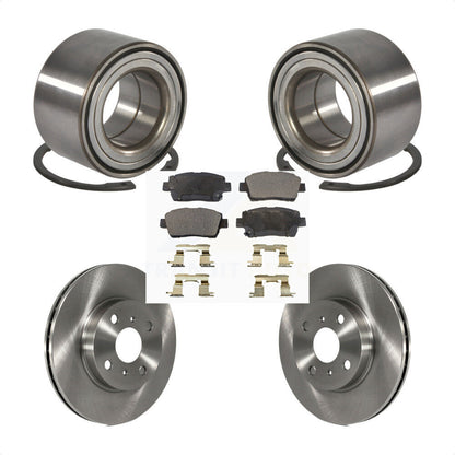 Wheel Bearing Disc Brake Rotors And Pads Front Kit For 2001-2003 Toyota Prius