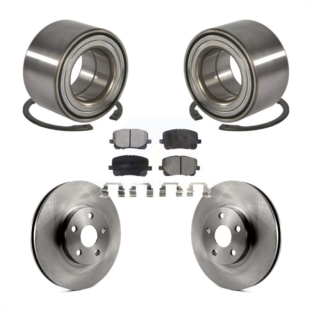 Wheel Bearing Brake Rotor & Pad Front Kit For Toyota Corolla Matrix Pontiac Vibe