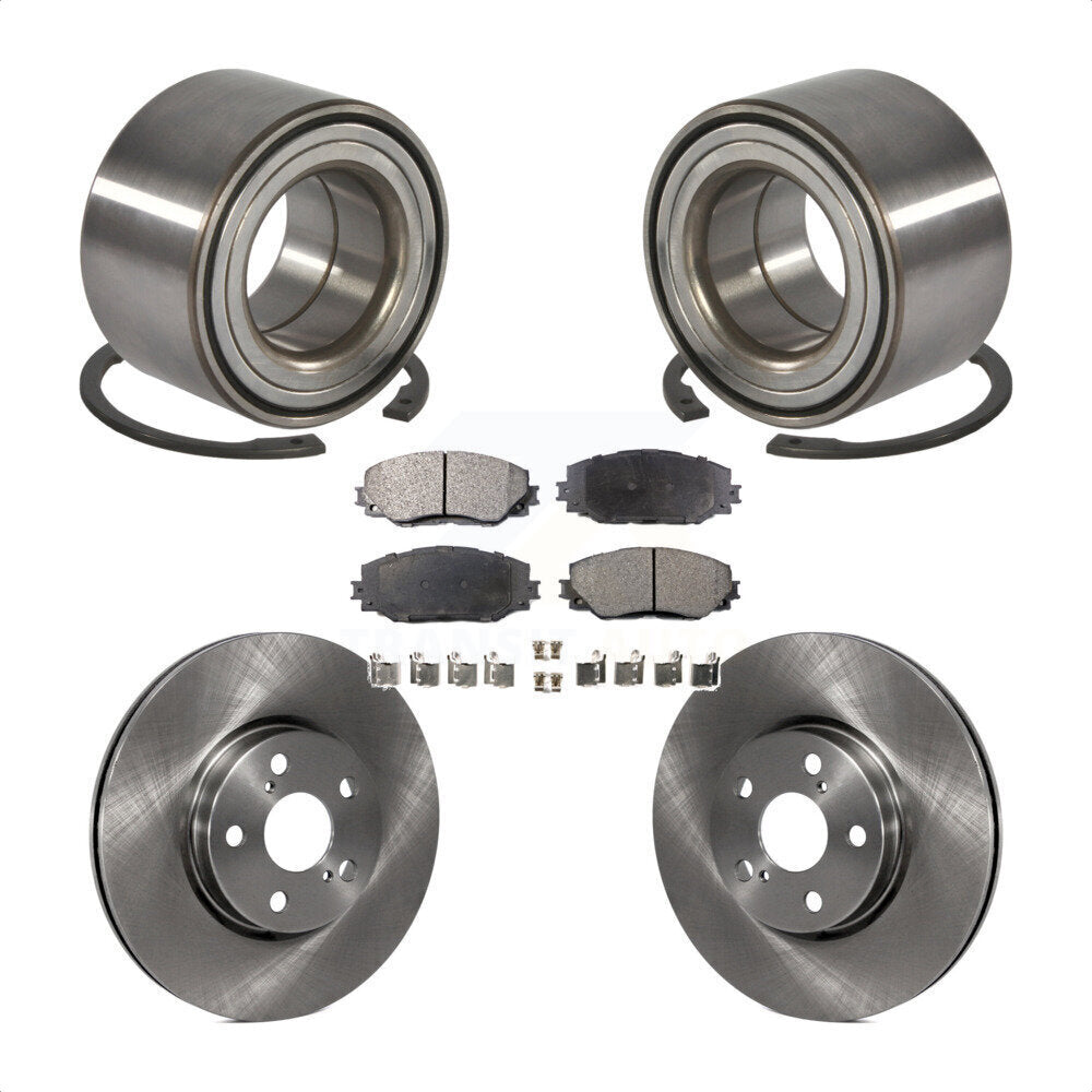 Wheel Bearing Brake Rotor & Pad Front Kit For Toyota Corolla Matrix Pontiac Vibe