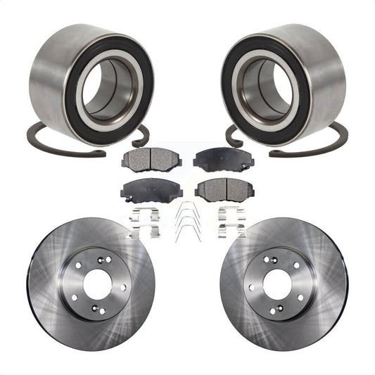 Wheel Bearing Brake Rotor & Pad Front Kit For Honda Accord Fit Element Acura ILX
