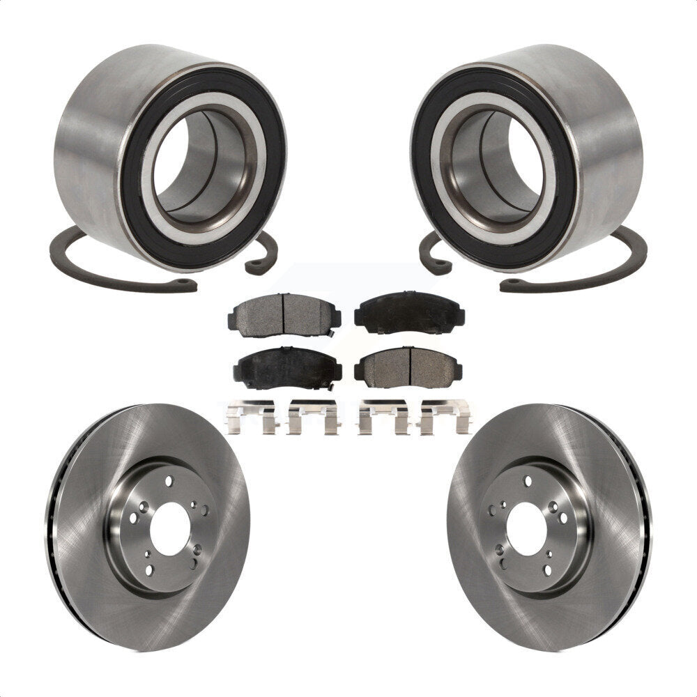 Wheel Bearing Disc Brake Rotor Pad Front Kit For Acura TL Automatic transmission